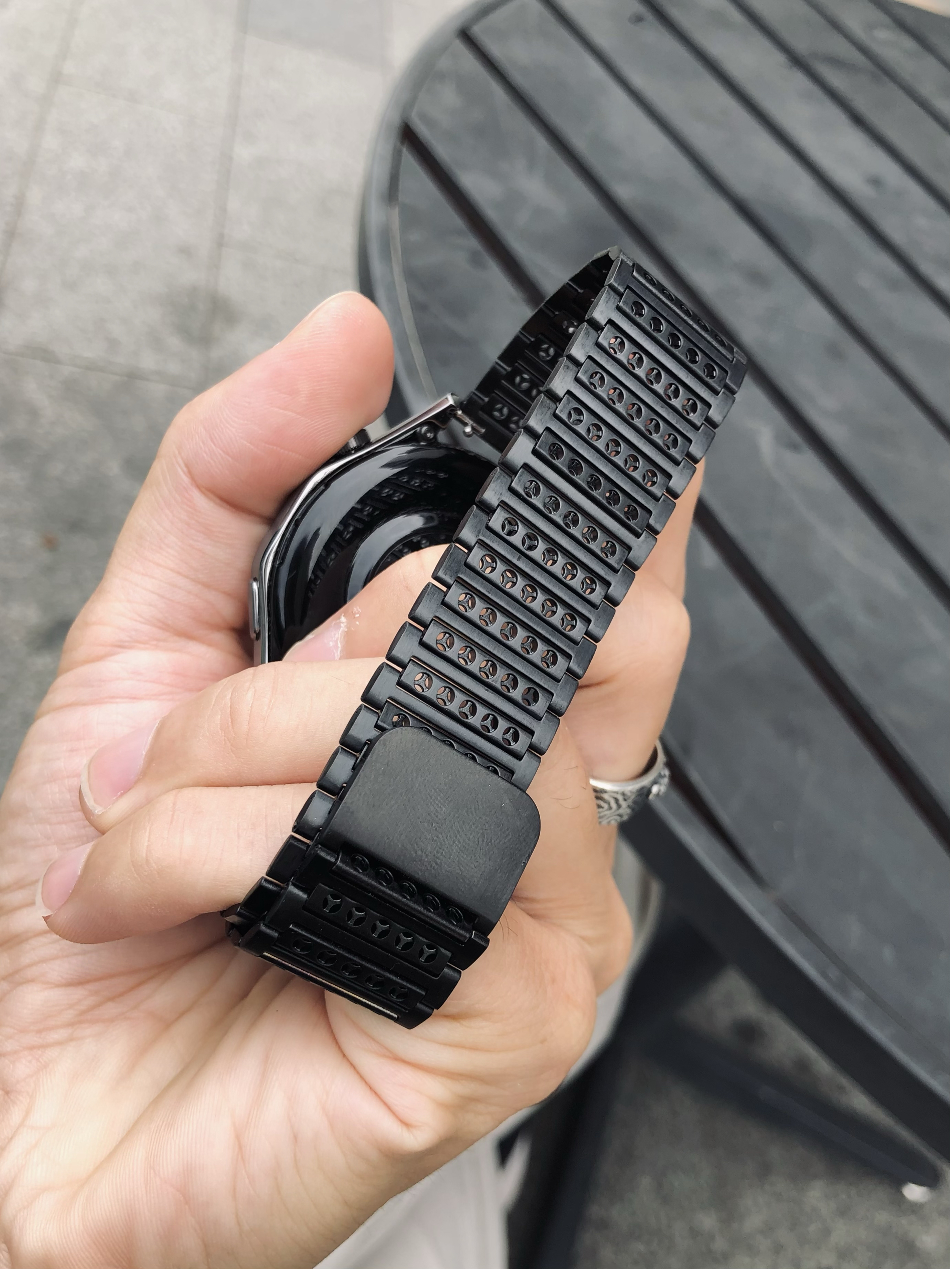 卡客风暴镂空奔驰标适用华为手表GT5表带不锈钢GT4磁吸watch3小米
