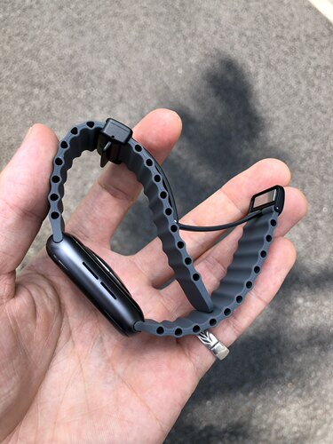 卡客海洋磁吸扣适用苹果手表iwatch表带s987高级灰ultra夏透气s10