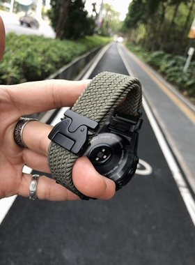 卡客风暴 机器人扣适用佳明手表飞耐时8表带7x弹力编织6pro伞扣5s