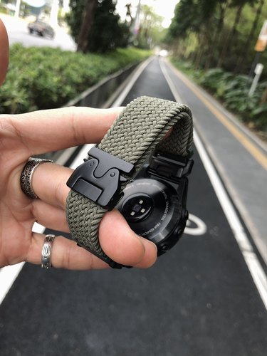 卡客风暴 机器人扣适用佳明手表飞耐时8表带7x弹力编织6pro伞扣5s