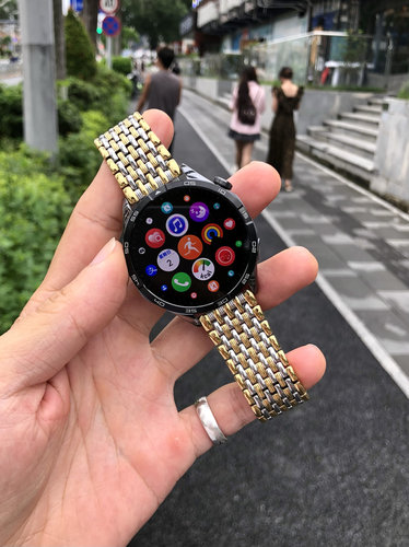 卡客风暴 金属适用华为手表GT4表带GT5不锈钢小米s4表链九珠Fit4