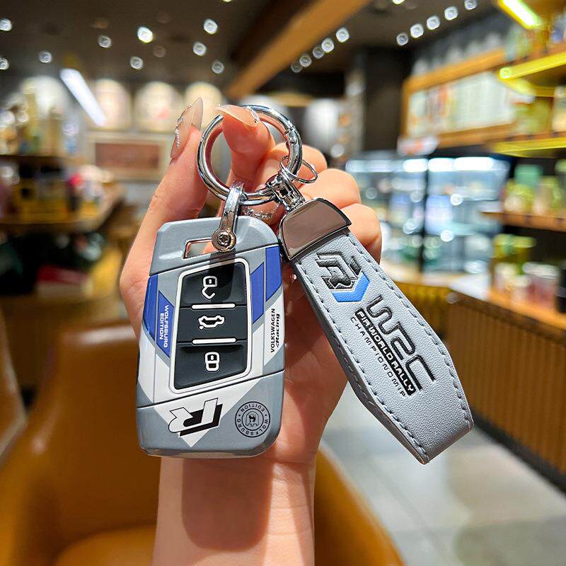 专用新款款大众迈腾新帕萨特cc巍然途昂x钥匙套壳包扣金属赛道男