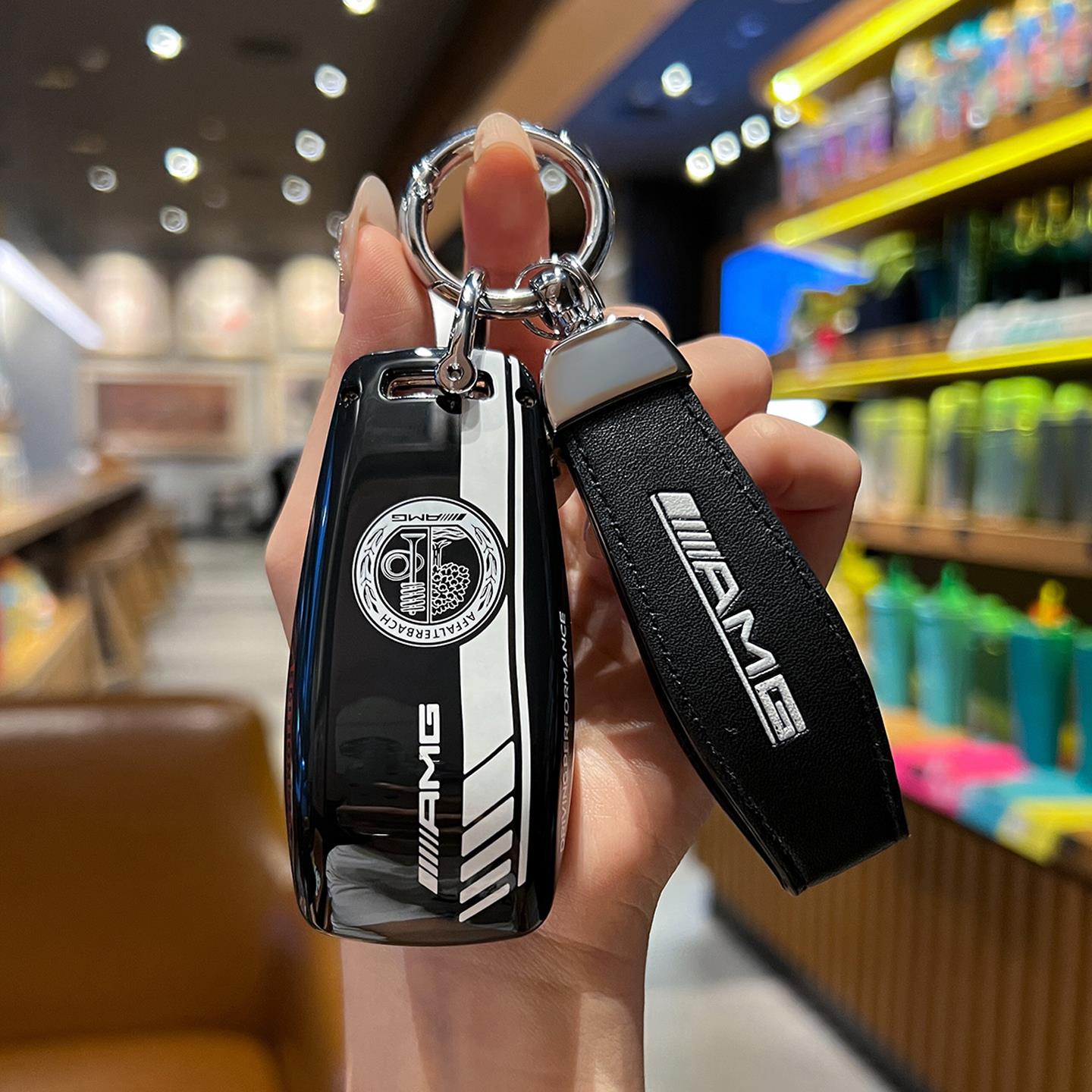 适用奔驰amga35l钥匙套大G63高档AMG gle53专用c43车钥匙壳全包扣