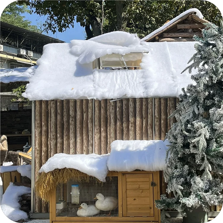 圣诞节场景布置雪地棉 雪景 手撕仿真雪花雪地棉花圣诞装饰品雪棉