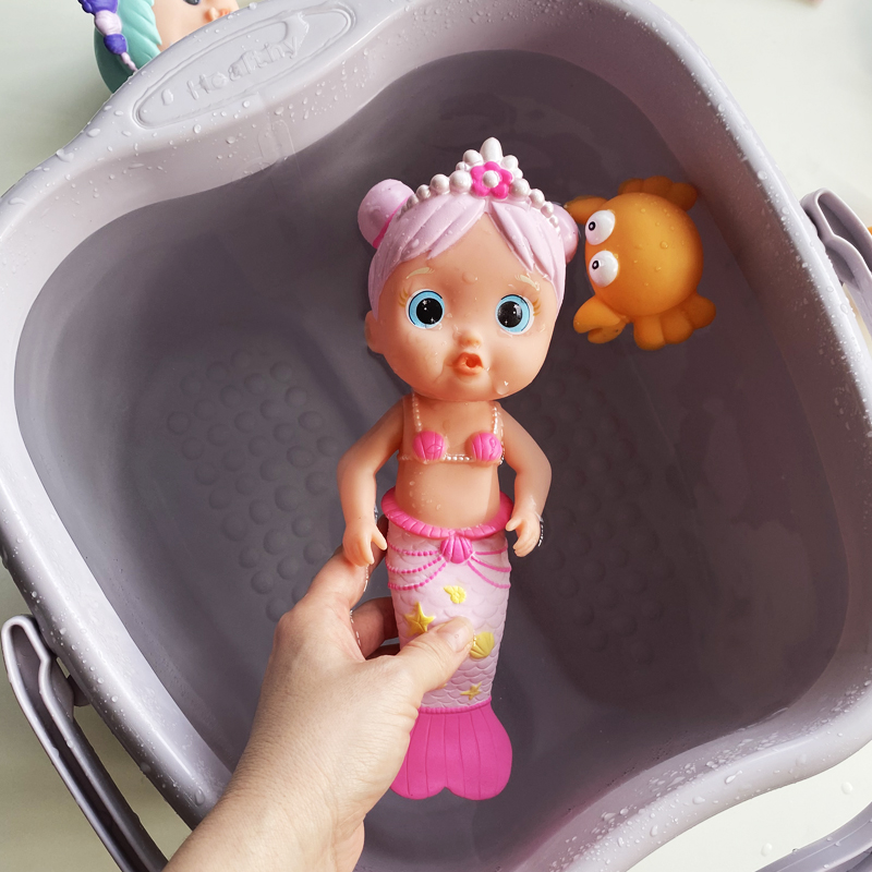 女宝宝美人鱼娃娃洗澡玩具喷水