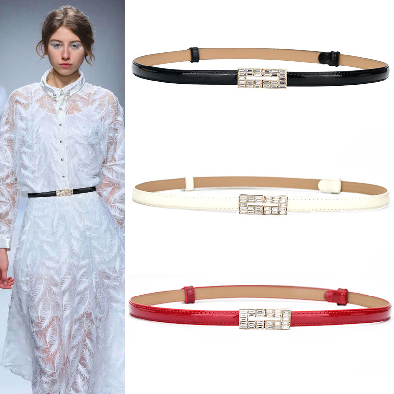 水钻红色腰带女款真皮免打孔百搭装饰配裙子收腰高级感黑白色皮带,服饰配件/皮带/帽子/围巾,腰带/皮带/腰链,淘宝优惠券,粉丝福利购,淘宝优惠卷