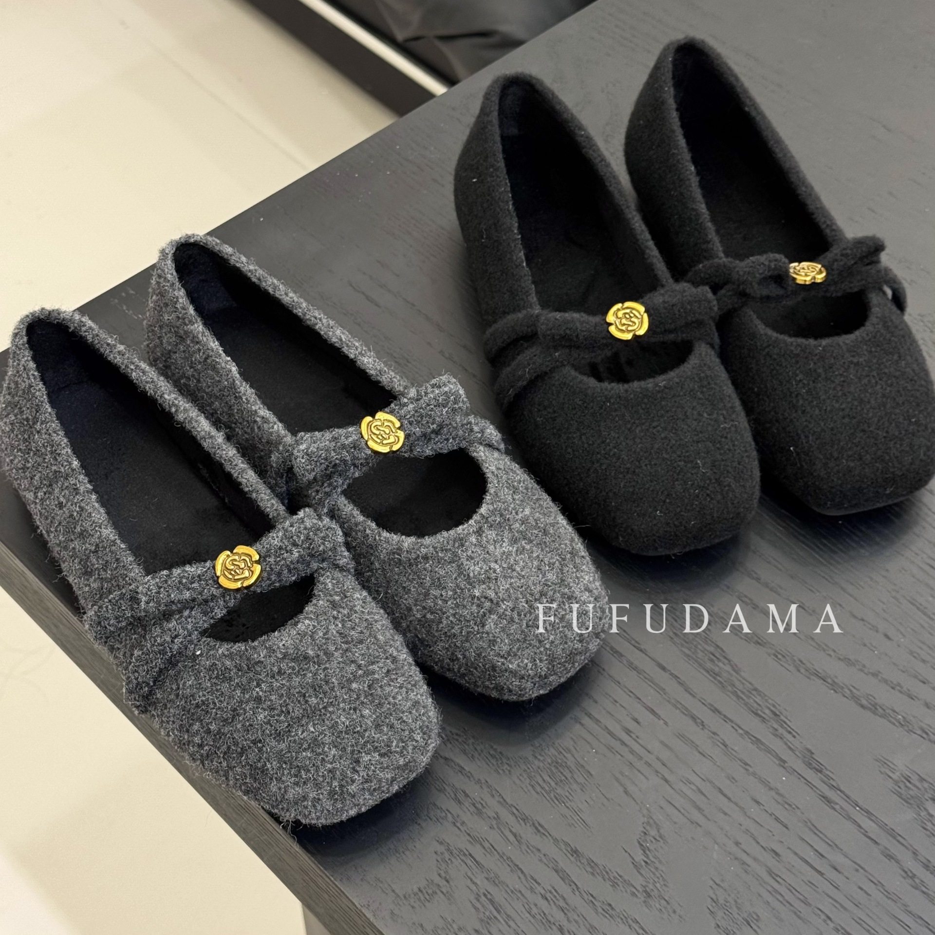 大码宽胖脚小香风灰色毛呢玛丽珍棉鞋女冬季韩版一脚蹬加绒毛毛鞋,女鞋,棉鞋,淘宝优惠券,粉丝福利购,淘宝优惠卷