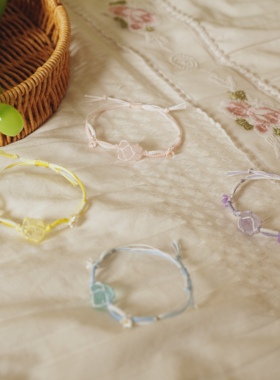 【鹤别青山】原创水晶原石手绳日常简约款百搭精致手绳手链