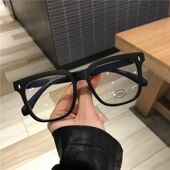 复古黑框磨砂大框圆脸显瘦眼镜防蓝光女潮ins素颜平光镜架男