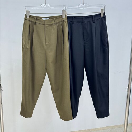 韩版通勤压褶直筒休闲裤秋季新款