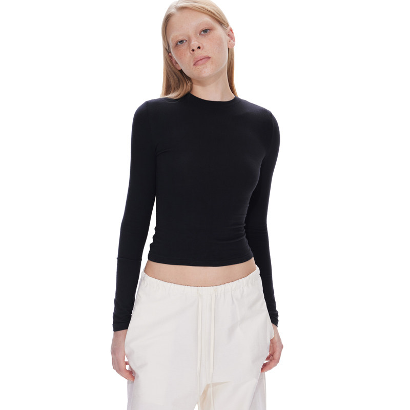 thumbnail for MYGREATMOMENT Xiangxiu Yi Mengling loves sk*ms slim stretch base shirt top long sleeve T-shirt