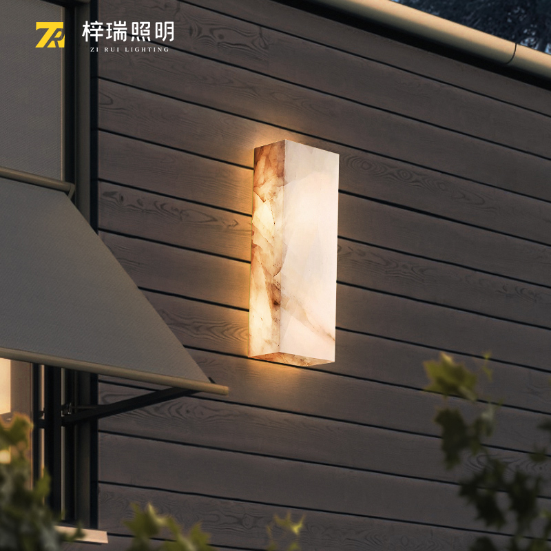 云石户外壁灯新中式庭院灯防水景观外墙灯别墅大门壁灯入户门前灯