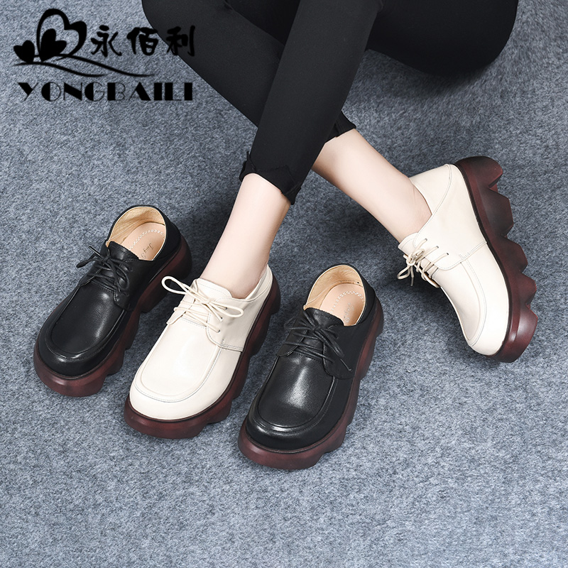 永佰利单鞋真皮低帮鞋