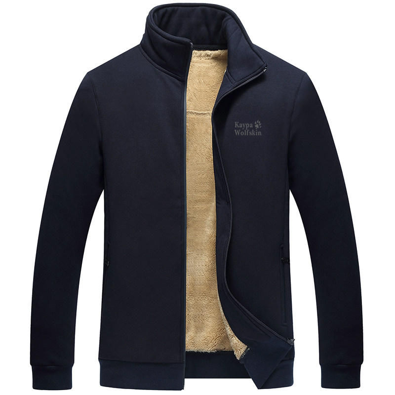 두꺼운 벨벳 양털 재킷 남성 양털 운동복 후드 중년 및 노인 아빠 솜 패딩 재킷 겨울