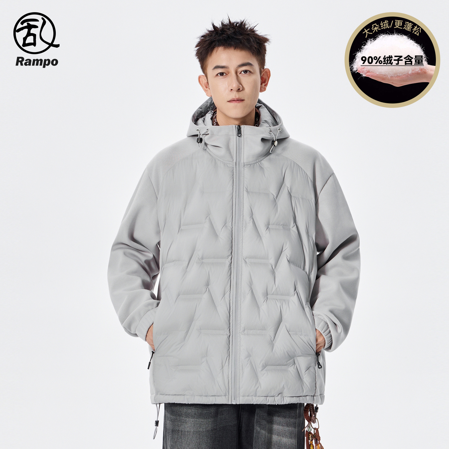 90鸭绒轻薄连帽羽绒服保暖外套