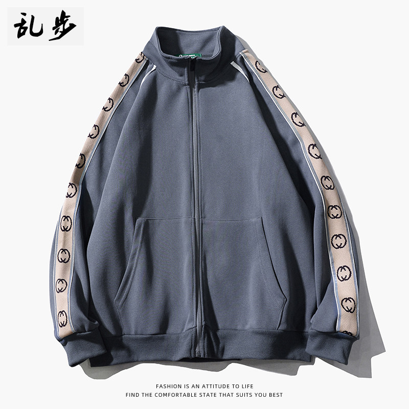 外套男潮ins港风条纹棒球服韩版潮流休闲运动夹克衫秋冬厚款上衣