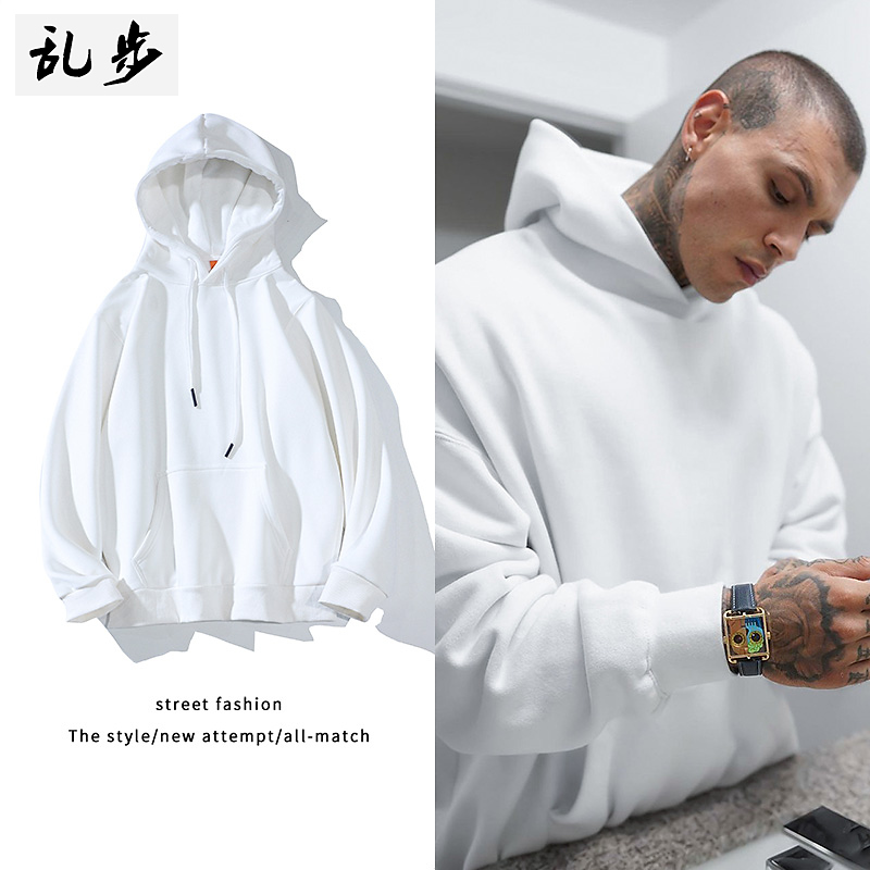 纯色韩版潮流百搭风情侣连帽外套