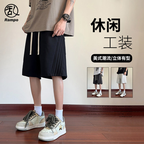 休闲工装短裤宽松五分裤子男款