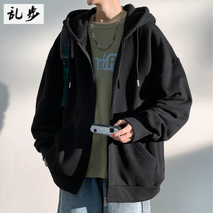 潮流oversize开衫 休闲连帽卫衣男款 韩版 带帽衫 外套 宽松学生情侣装