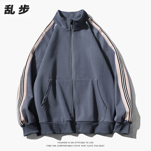 美式卫衣外套开衫立领夹克棒球服