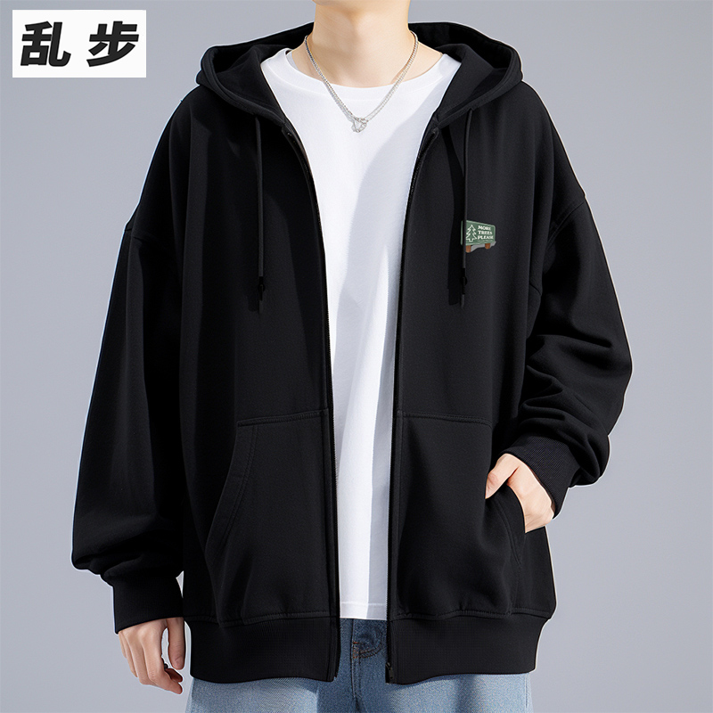 春季开衫卫衣连帽加绒保暖外套潮