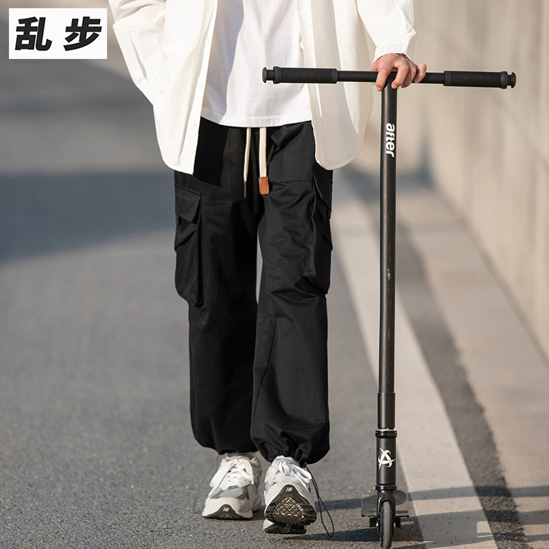 纯棉卫裤宽松休闲男士秋季束脚裤