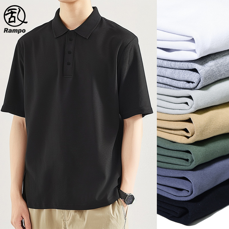 乱步夏季新品日系短袖有领polo衫