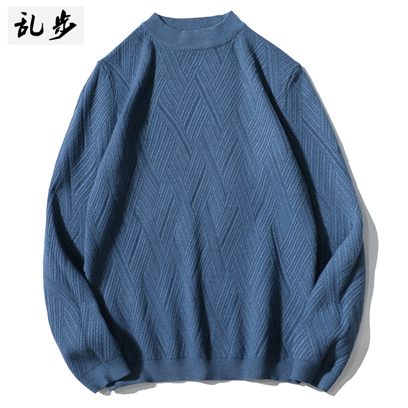 日系纯色毛衣秋冬季中领打底衫