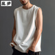港风潮流无袖 背心男夏季 240g纯棉运动健身坎肩T恤宽松篮球马甲男