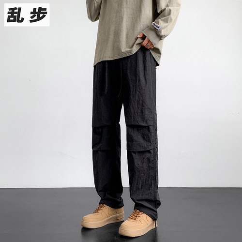 伞兵裤男款美式直筒休闲裤阔腿裤