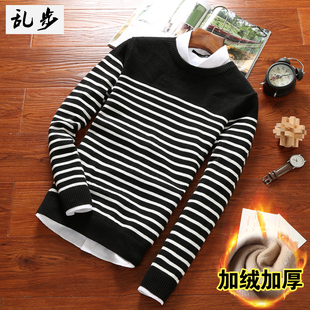 韩版 打底衫 潮流毛衫 个性 学生上衣服潮牌ins 男士 针织衫 毛衣秋冬季