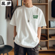 字母印花上衣 纯棉宽松休闲圆领夏季 短袖 t恤男潮牌潮流ins百搭时尚