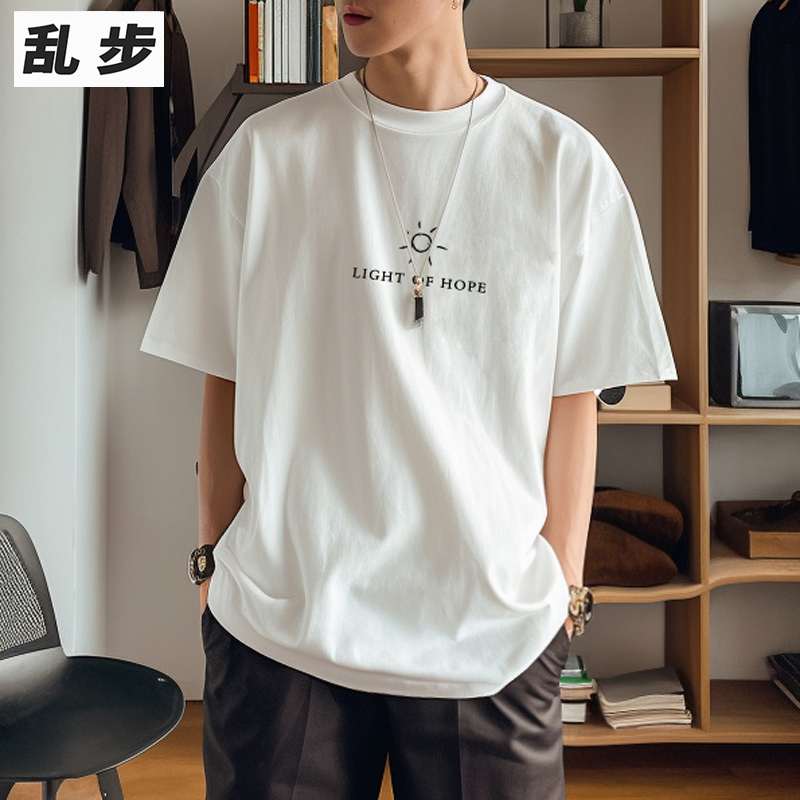 百搭半袖宽松港风青少年体恤衣服