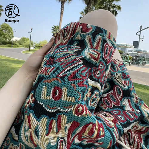 夏威夷度假风花短裤男五分裤