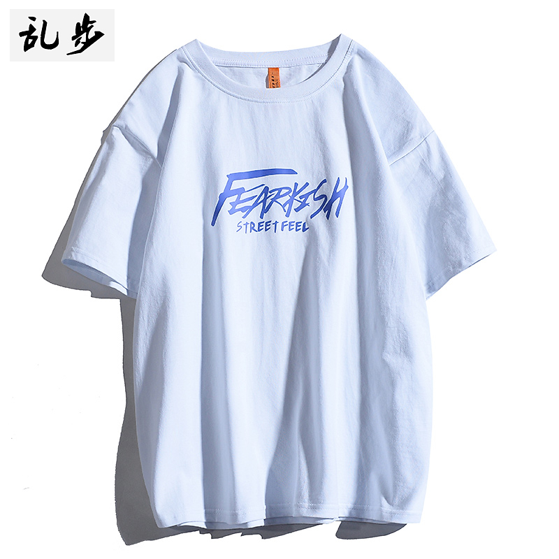 Rampo/乱步简约印花字母短袖