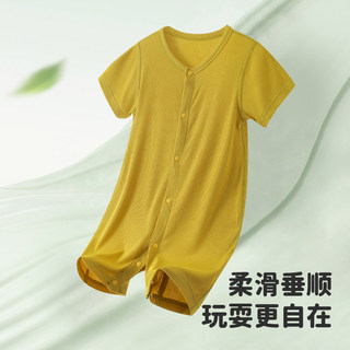 莫代尔婴儿连体衣夏季薄款透气新生宝宝衣服短袖哈衣爬服睡衣夏装