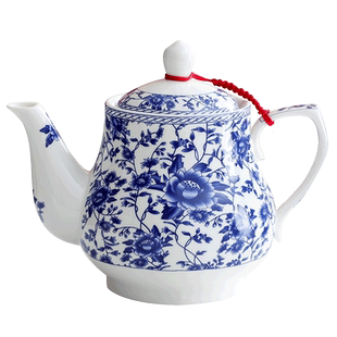 青花陶瓷凉水壶家用大容量耐高温茶壶过滤泡茶壶酒店饭店水壶醋壶