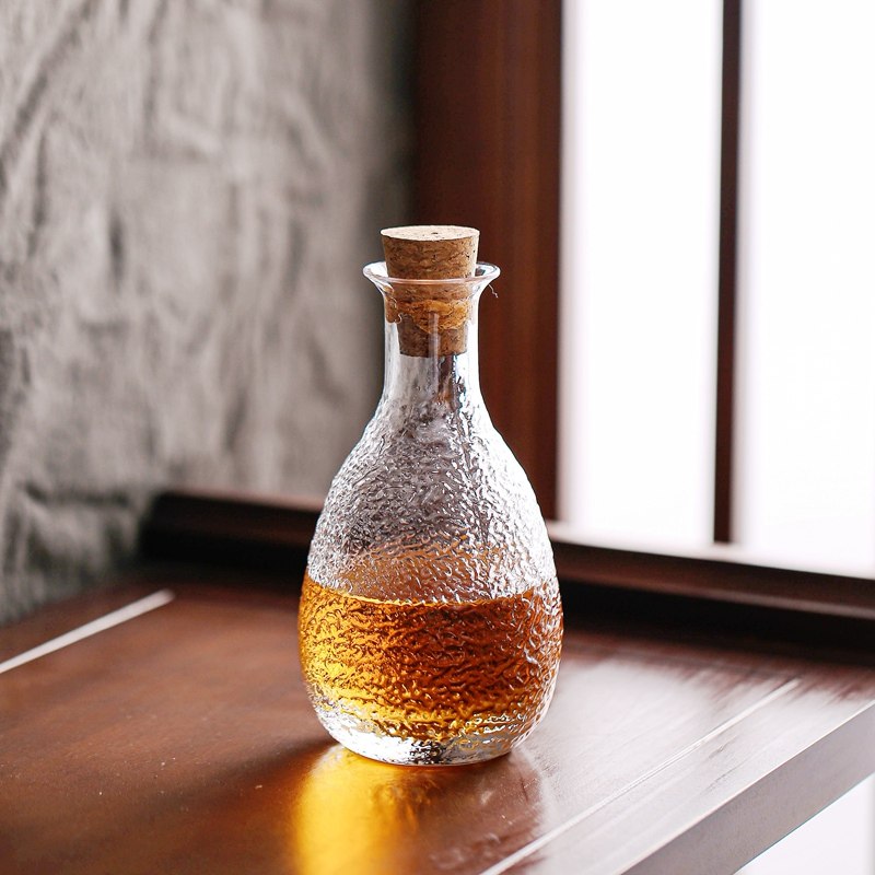 复古日式家用酒壶玻璃清酒壶分酒器酒具套装白酒酒瓶小酒杯醒酒器