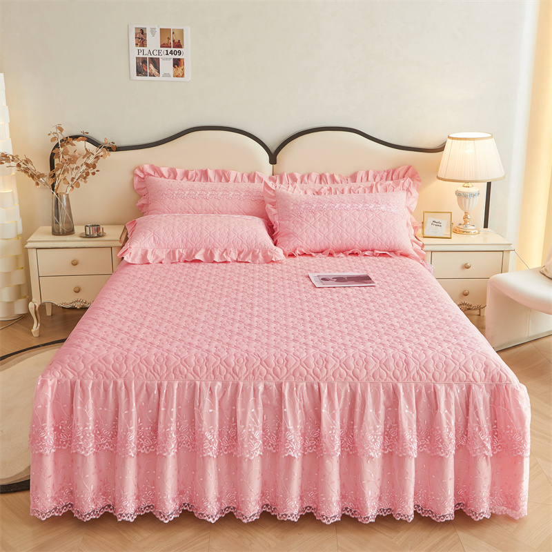 蕾丝新款全棉床裙款通用床盖
