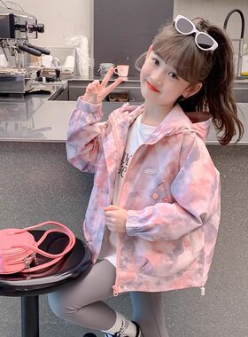 女童春秋防风冲锋衣外套