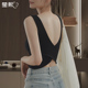 吊带背心女夏季 露背性感交叉美背文胸一体上衣 带胸垫外穿内搭修身