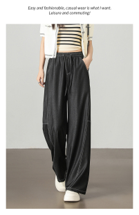 福利特价 7725飘逸垂感高腰显瘦阔腿直筒牛仔裤