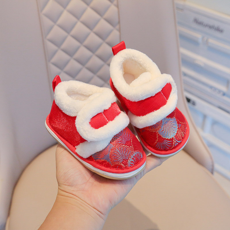 1一3岁宝宝过年你鞋子手工棉鞋