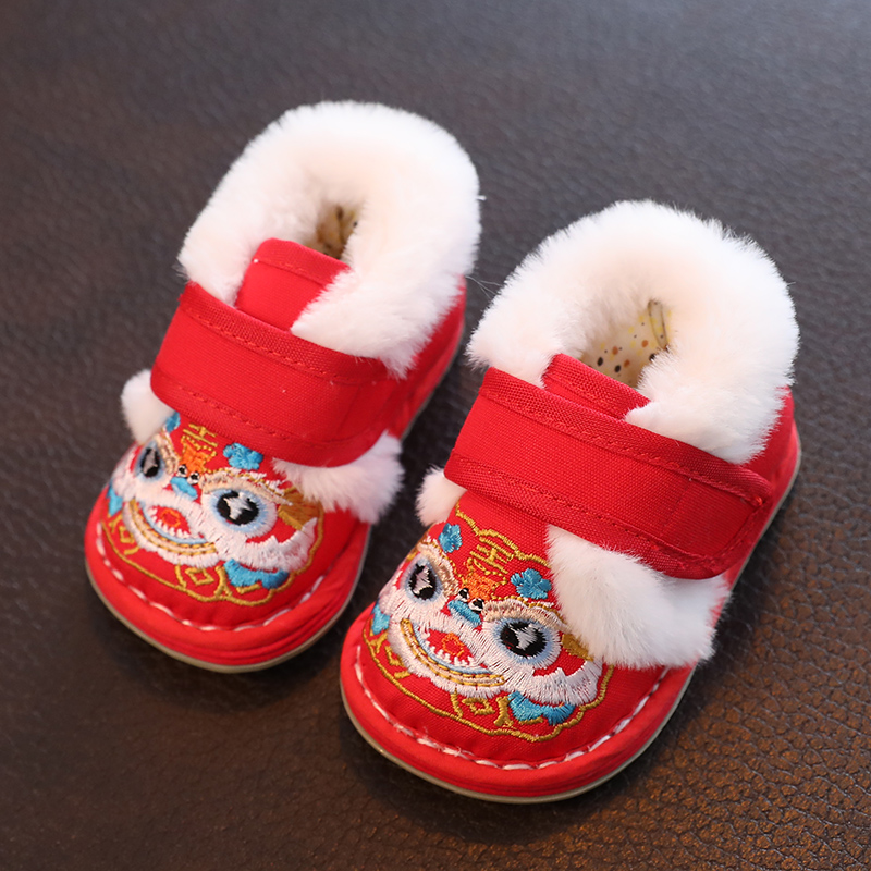 虎头鞋婴儿过年鞋子宝宝手工棉鞋