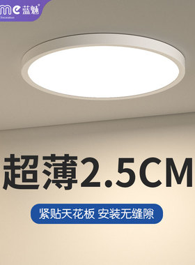 蓝魅超薄led吸顶灯护眼简约现代厨房阳台卧室灯玄关走廊过道灯具