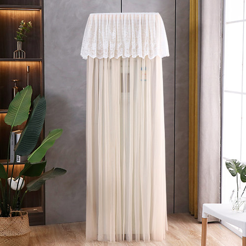 柜式空调罩柜机立式空调防尘罩蕾丝纱客厅2p3匹通用方形空调套 - 封面
