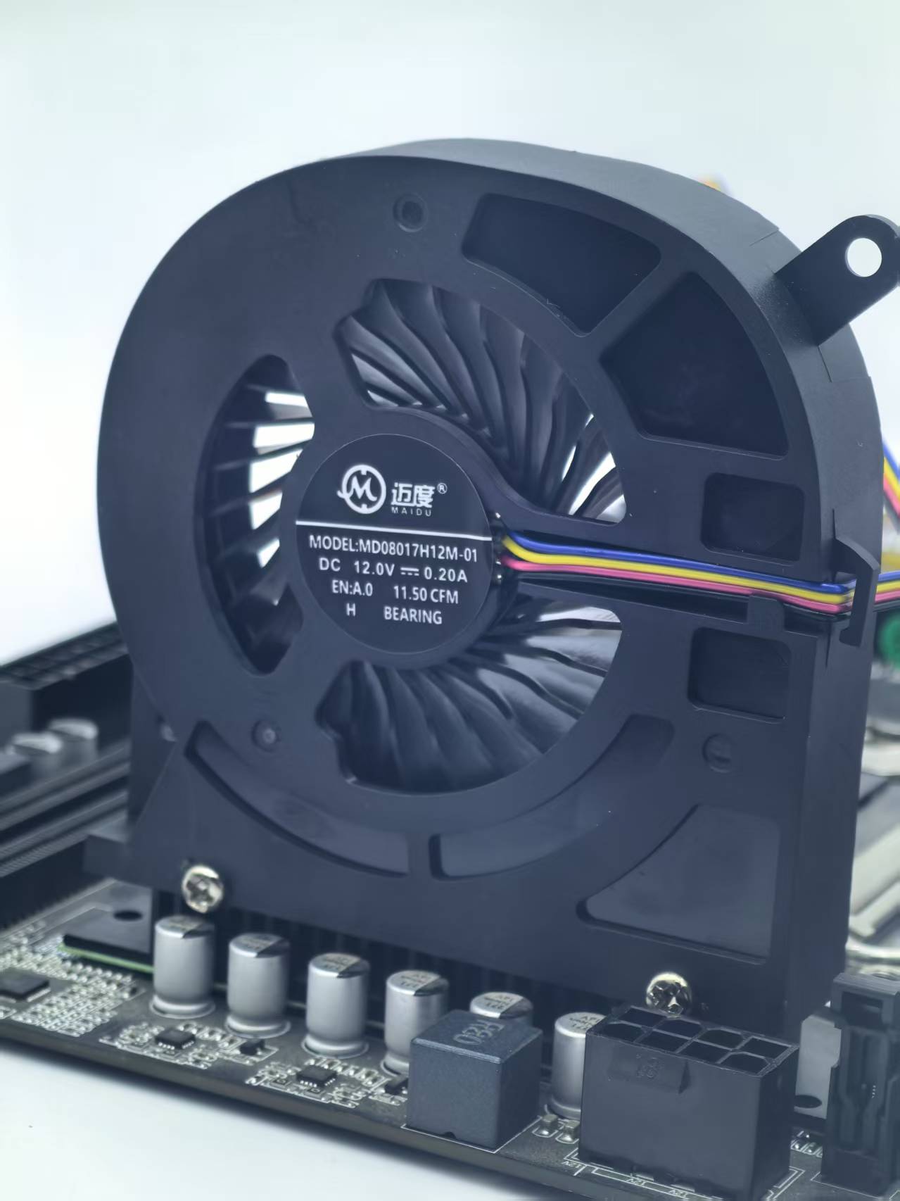 X99主板MOS散热风扇Diy显卡背板散热器8CM涡轮风扇4P可调速静音