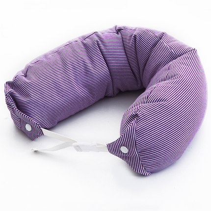 问雅U型枕 护颈枕微粒子颈椎枕 U形旅行枕飞机肩枕午休午睡枕头