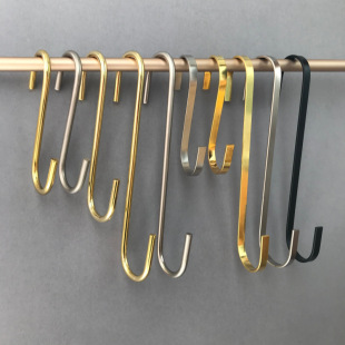 服装店s挂钩扁钩长S勾牛仔裤挂钩挂衣钩包包展示S钩陈列挂钩子