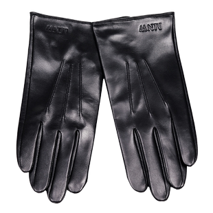 男士头层羊皮手套男整皮单层触屏修手薄款加绒保暖驾驶真皮手套男